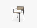 Less Stol M/Armlæn - Stabelbar, Lava Grey