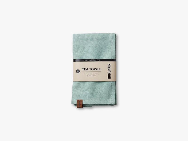 Organic Tea Towels, Dusty green