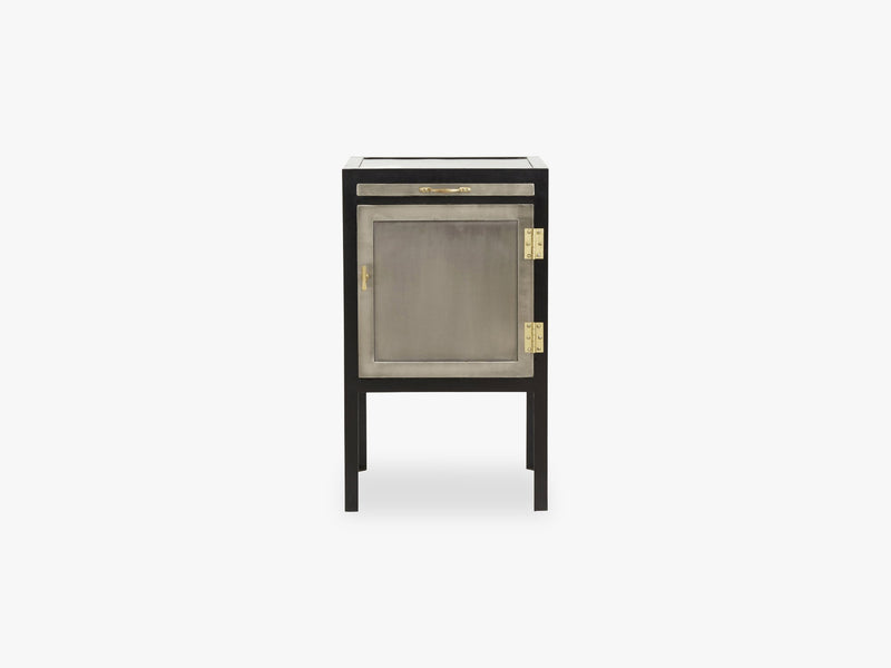 Iron cabinet w/door, bed side