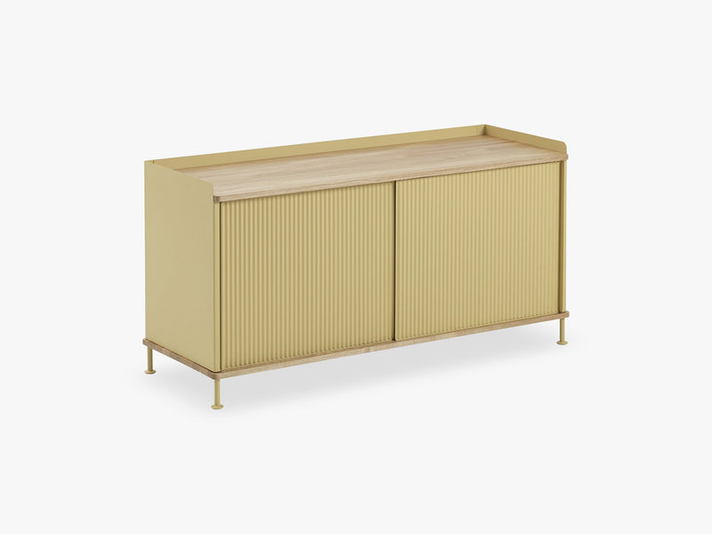 Enfold Sideboard / Low, Oak/Yellow