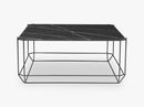 Jewel Sofabord 80x80cm, sort marmor