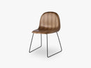 3D Dining Chair - Un-upholstered - Stackable Sledge Black base, American Walnut shell