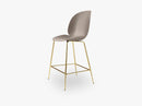 Beetle Counter Chair - Un-upholstered - 64 cm Conic Brass base, New Beige shell