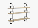 Démon Shelf - 2 Brackets - 95 cm 3 shelves, Oak shell