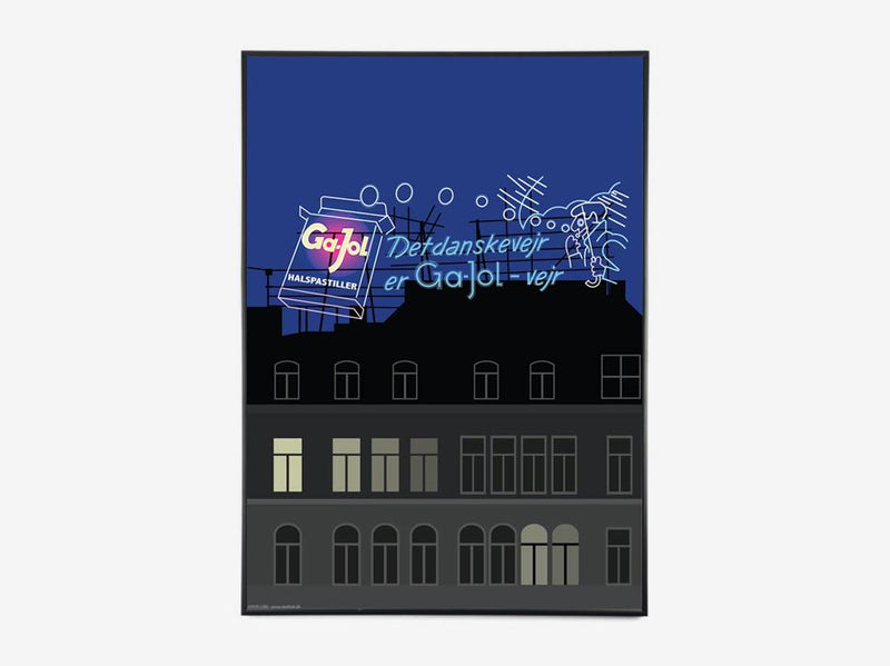 Vesterbro Neon Print A3