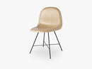 3D Dining Chair - Un-upholstered Center Black base, Oak shell