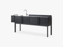 Drop Køkken Modul Inkl 3 Hylder, Lava Grey
