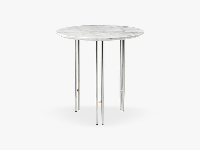 IOI Coffee Table - Ø50, Chrome/White marble