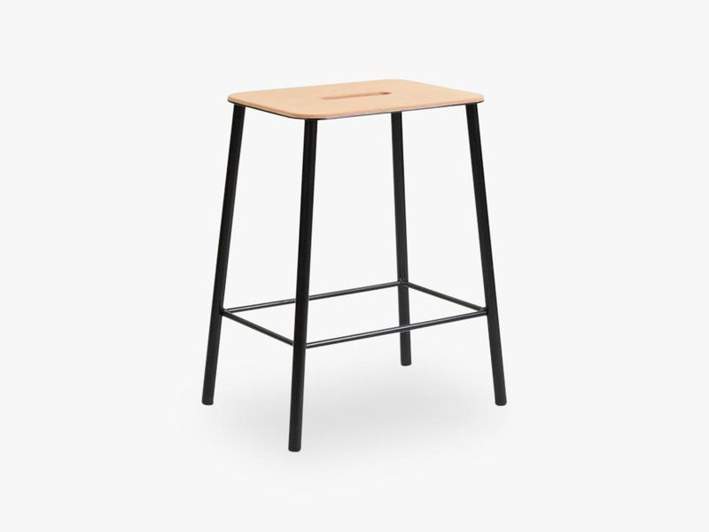 Adam Stool H50, Matt Black Leather